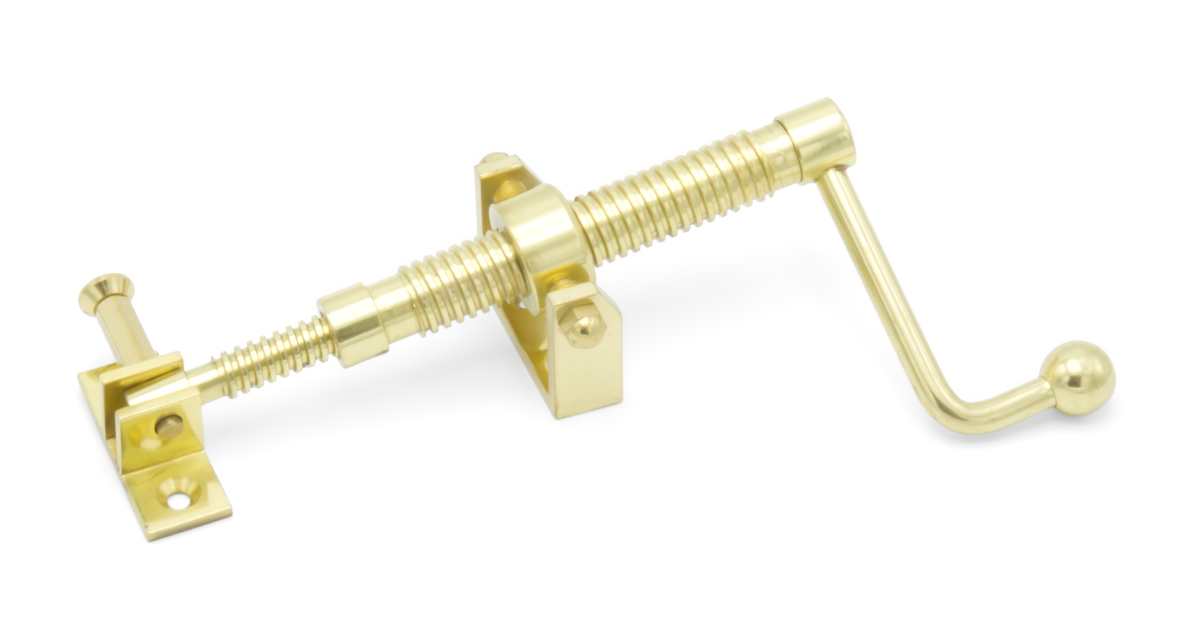 Haven Heritage Brass Finish Window Screw Jack For Skylights – 300mm Single Thread